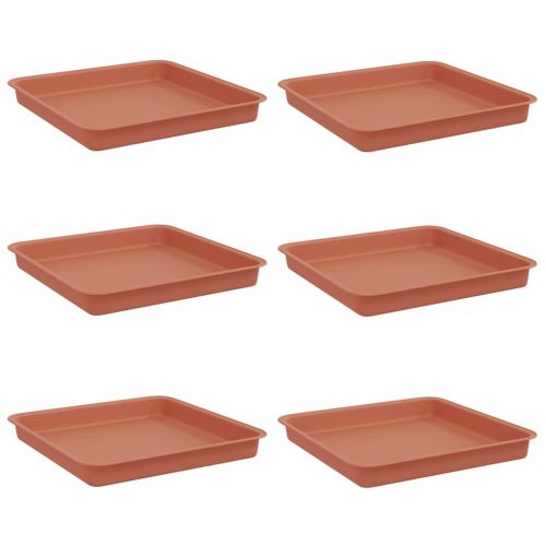 Квадратен цветен поднос 6 pcs Червено тухла 18 x 18 x 2 см