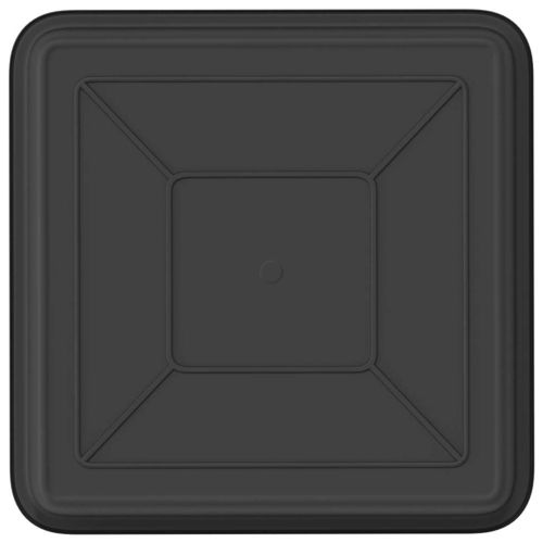 Квадратен цветен поднос 6 pcs Черно 18 x 18 x 2 см Пластмаса