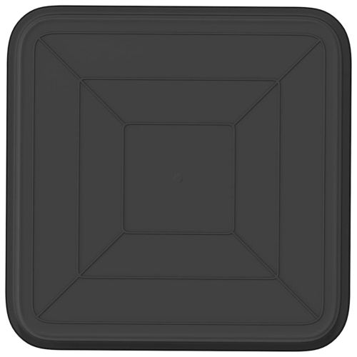 Квадратен цветен поднос 6 pcs Черно 32 x 32 x 2,5 см Пластмаса