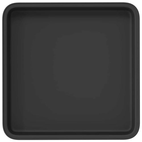 Квадратен цветен поднос 24 pcs Черно 18 x 18 x 2 см Пластмаса