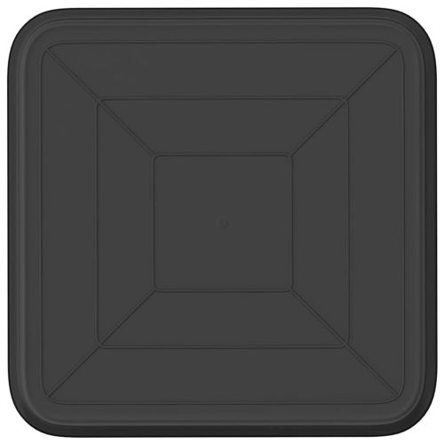 Квадратен цветен поднос 24 pcs Черно 21 x 21 x 2 см Пластмаса