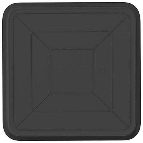 Квадратен цветен поднос 24 pcs Черно 36 x 36 x 2.5 см Пластмаса