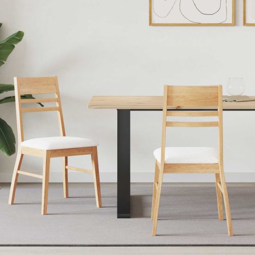Обедени столове 2 pcs Естествен 43 x 54 x 89 см