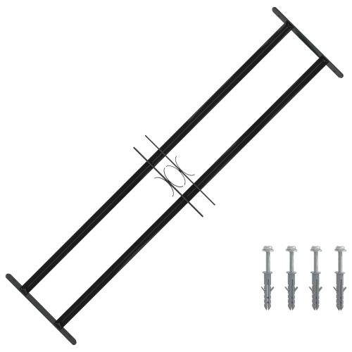 Прозоречна решетка 115 х 30 см Прахово боядисана стомана Черно