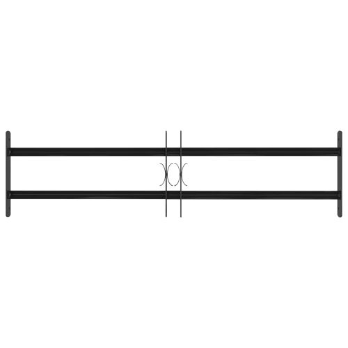 Прозоречна решетка 115 х 30 см Прахово боядисана стомана Черно