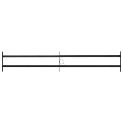 Прозоречна решетка 176 x 30 см Прахово боядисана стомана Черно