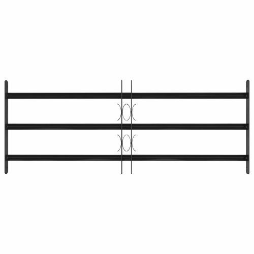 Прозоречна решетка 116 х 45 см Прахово боядисана стомана Черно