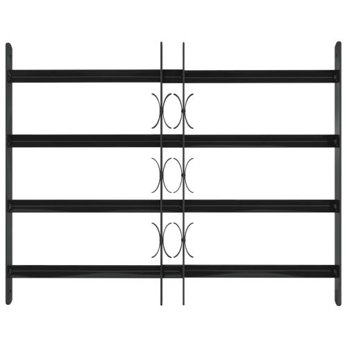 Прозоречна решетка 75.5 x 60 см Прахово боядисана стомана Черно