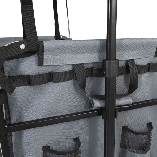 Сгъваем Ръчен Тролей Сиво 105 x 56,5 x 116 см Оксфордска Тъкан