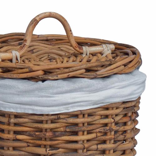 Кошница за Пране 2 pcs Кафяво Кубу Ратан