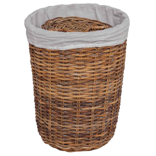 Кошница за Пране 2 pcs Кафяво Кубу Ратан