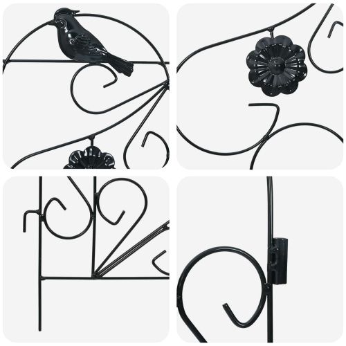 Градска ограда 5 pcs Черно Стомана