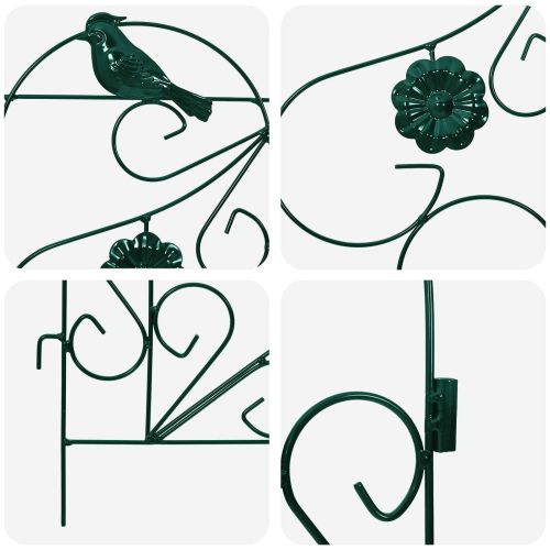 Градска ограда 5 pcs Зелено Стомана