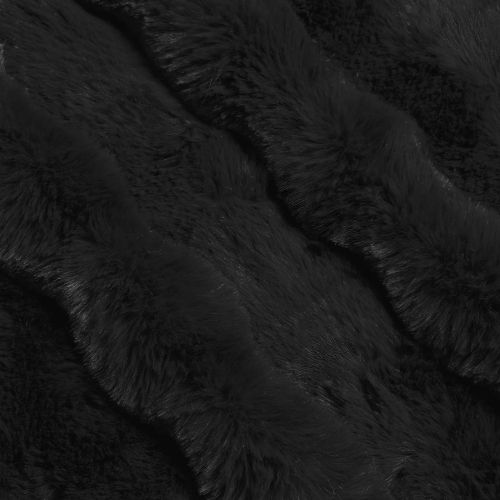 Анти-слип изкуствено одеяло от заешка козина Olite 4 pcs Черно