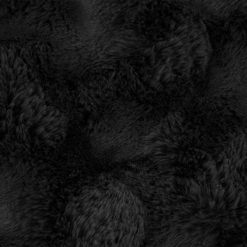 Анти-слип изкуствено одеяло от заешка козина Olite 4 pcs Черно