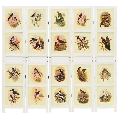 Ромdivider панел Бяло 176,5 x 165 см МДФ