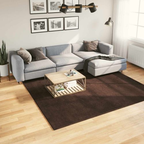 Килим с среден косъм, мек и подходящ за пране HUARTE Кафяво