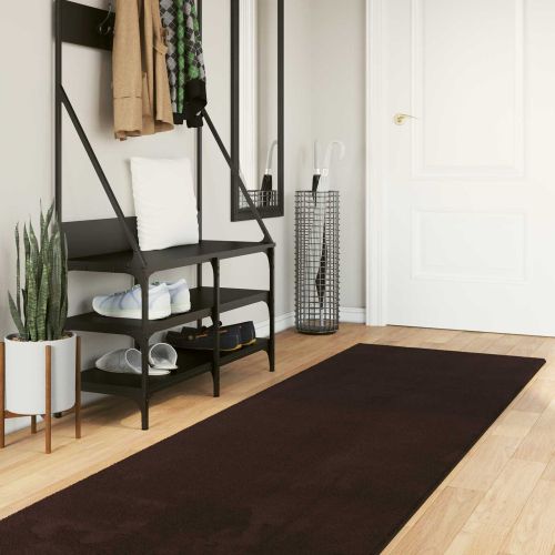 Килим с среден косъм, мек и подходящ за пране HUARTE Кафяво