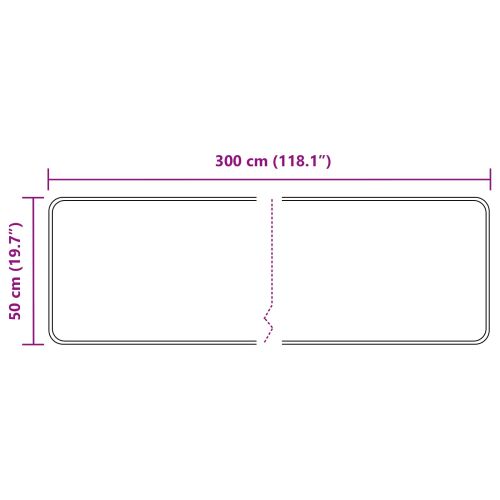 Каса за килим MARSA Черен 50 x 300 см Полиестер и PVC