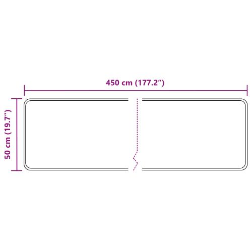 Каса за килим MARSA Бяло 50 x 450 см Полиестер и PVC
