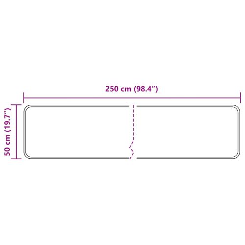 Каса за килим MARSA Черно 50 х 250 см Полиестер и PVC