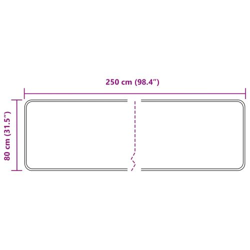 Каса за килим MARSA Сив 80 x 250 cm Полиестер и PVC