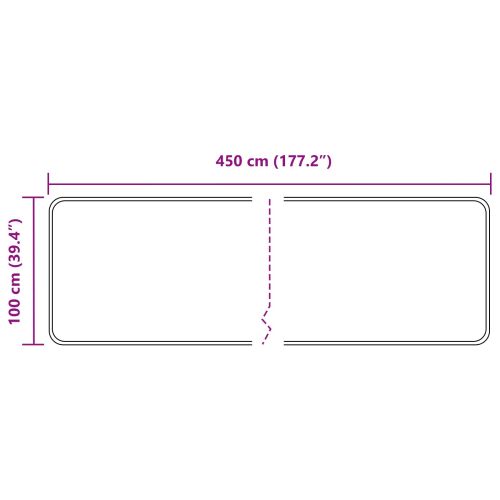 Каса за килим MARSA Сиво 100 x 450 см Полиестер и PVC