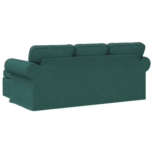 Диван Тъмен зелен 195 x 138 x 80 см текстил