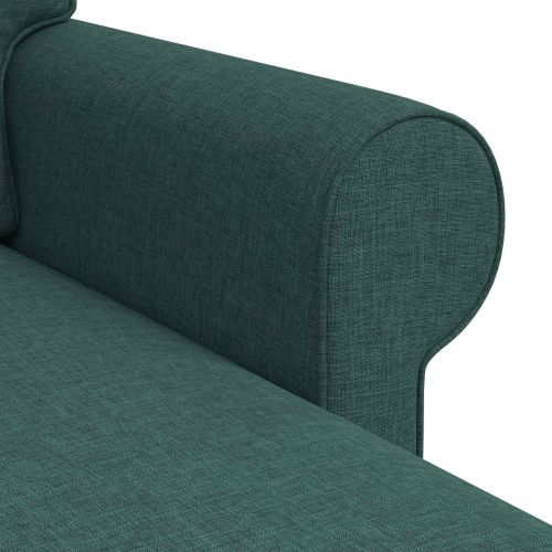 Диван Тъмен зелен 215 x 138 x 80 см текстил