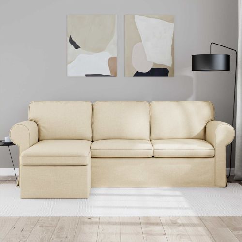 Диван Крем 215 x 138 x 80 см текстил