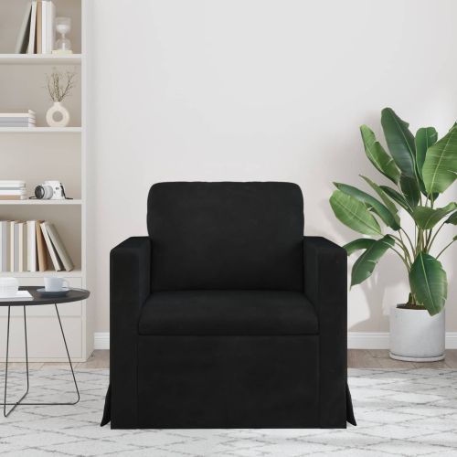 Диван Черно 78 x 78 x 80 см Кадифе