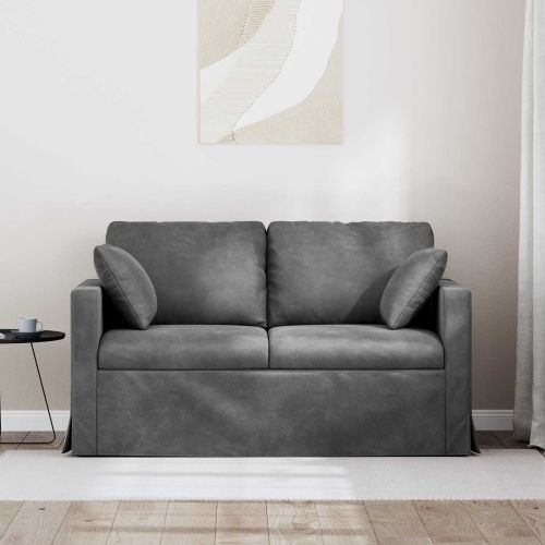 Диван Тъмен сив 138 x 78 x 80 см Кадифе