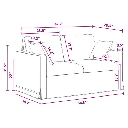 Диван Тъмен сив 138 x 78 x 80 см Кадифе