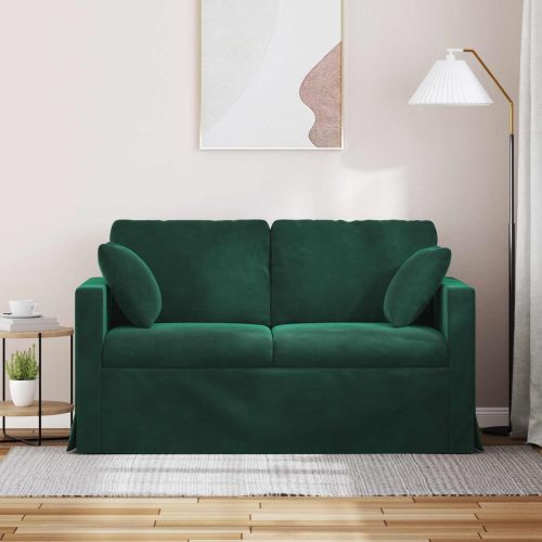 Диван Тъмен зелен 138 x 78 x 80 см Кадифе