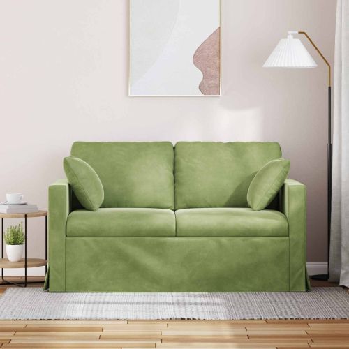 Диван Светло зелено 138 x 78 x 80 см Кадифе