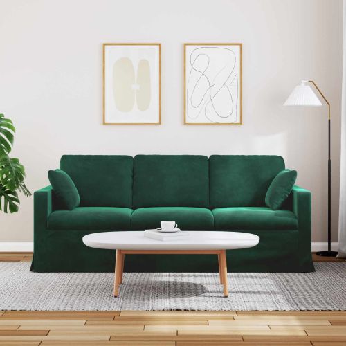 Диван Тъмен зелен 198 x 78 x 80 см Кадифе