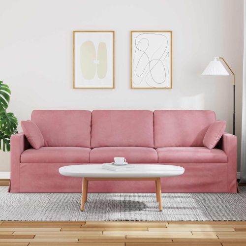 Диван Розово 228 x 78 x 80 см Кадифе