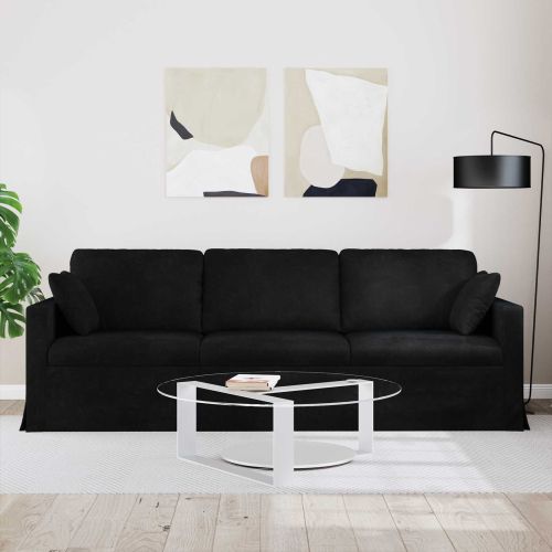 Диван Черно 228 x 78 x 80 см Кадифе