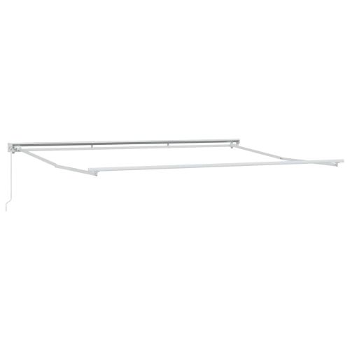 Ръчно навесна рамка Регулирума Бял 4,5 × 3,5 m Стомана