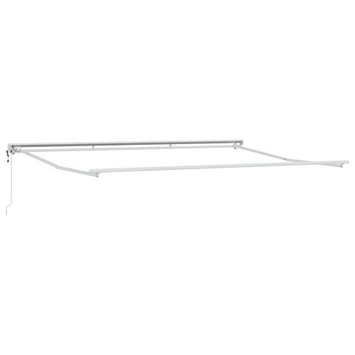 Електрическа разтегателна рамка за сенник Бял 4 × 3 m Стомана