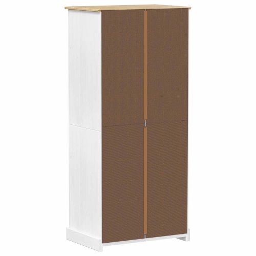 Шкафове с чекмедже Бяло 76 x 50 x 170 см Солидно борово дърво