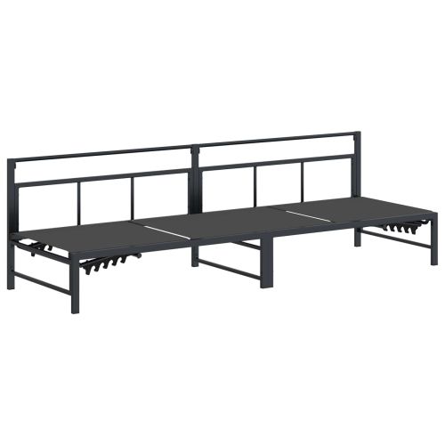 Шезлонг Черен 200 x 62 x 59,5 см Textilene