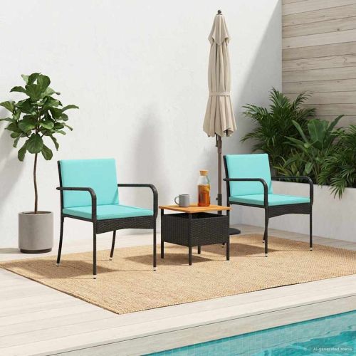 Градински комплект с възглавница стомана