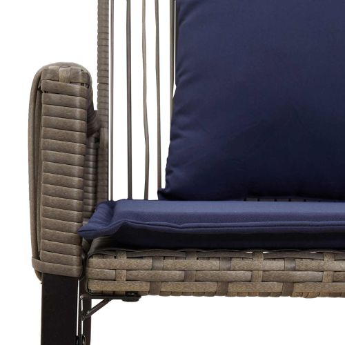 Външна пейка 2 -Seater 4 бр. 110 x 59 x 82 см полиратан