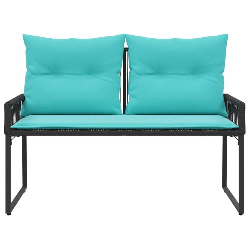 Външна пейка 2 -Seater 4 бр. 110 x 59 x 82 см полиратан