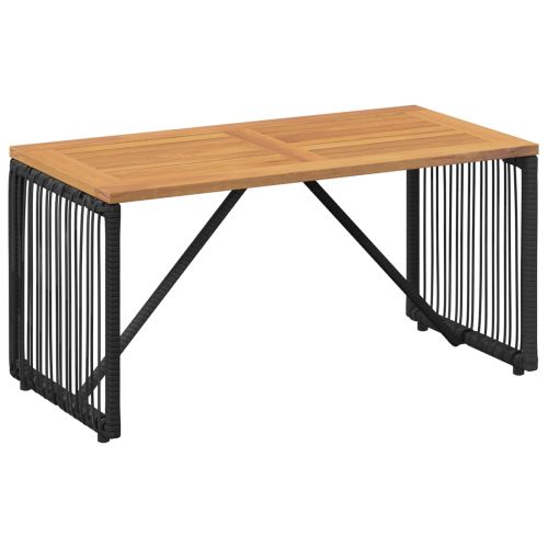 Маса за открито Черен и кафяв 80 x 40 x 40 cm полиратан