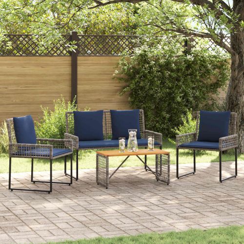 Комплект за външни мебели с възглавница стомана