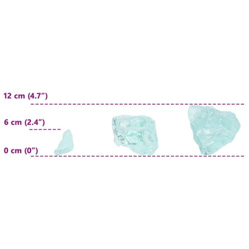 Градински камъни Тюркоаз 12 cm Стъкло