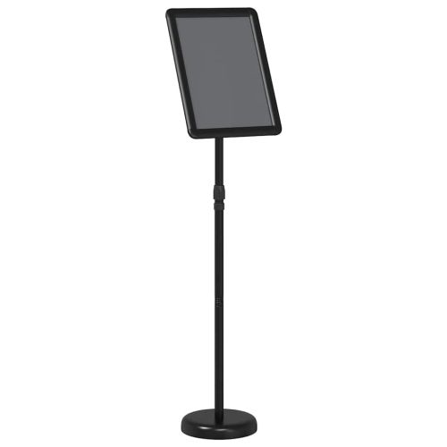 Стендове за търговски прояви Черно 30 x 25 x 128 см Алуминий