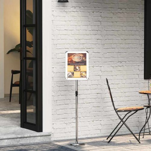 Стендове за търговски прояви Сребрист 30 x 25 x 128 см Алуминий